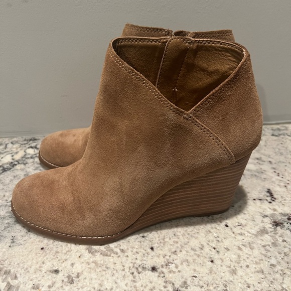 Lucky Brand Suede Wedge Booties - Picture 10 of 10